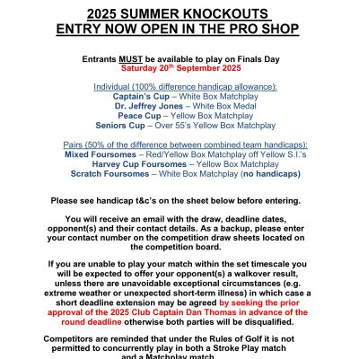 Men's Summer Knockouts